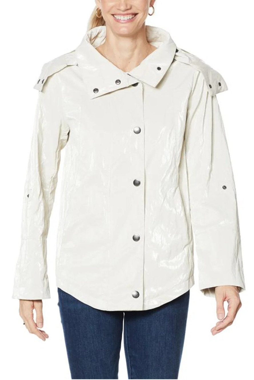Laurier Wind and Water Resistant Flare Coat Cream - Regular